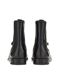 Мужские черные кожаные ботинки челси от Ferragamo