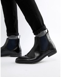 Мужские черные кожаные ботинки челси от Burton Menswear