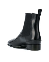 Женские черные кожаные ботинки челси от Santoni