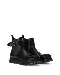 Мужские черные кожаные ботинки челси от Dolce & Gabbana
