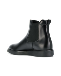 Мужские черные кожаные ботинки челси от Prada