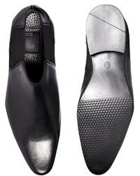 Мужские черные кожаные ботинки челси от Asos