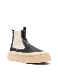 Мужские черные кожаные ботинки челси от MM6 MAISON MARGIELA