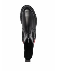 Мужские черные кожаные ботинки челси от DSQUARED2