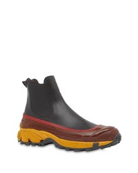 Мужские черные кожаные ботинки челси от Burberry