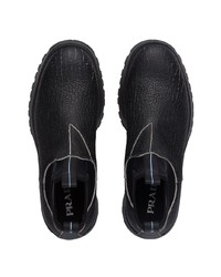 Мужские черные кожаные ботинки челси от Prada