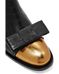 Женские черные кожаные ботинки челси от Marni