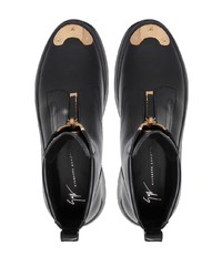 Мужские черные кожаные ботинки челси от Giuseppe Zanotti