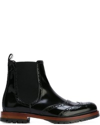 Женские черные кожаные ботинки челси от Dolce & Gabbana