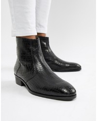 Мужские черные кожаные ботинки челси от Dune