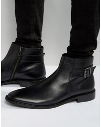Мужские черные кожаные ботинки челси от Dune