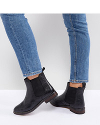 Женские черные кожаные ботинки челси от Dune Wide Fit