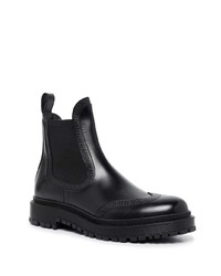 Мужские черные кожаные ботинки челси от Versace