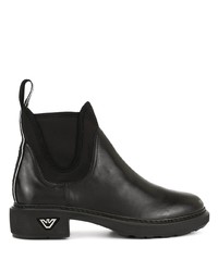 Женские черные кожаные ботинки челси от Emporio Armani