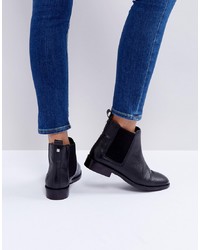 Женские черные кожаные ботинки челси от Faith
