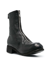 Мужские черные кожаные ботинки челси от Guidi