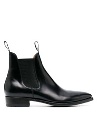 Мужские черные кожаные ботинки челси от FURSAC