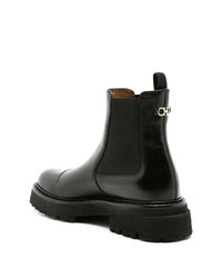 Мужские черные кожаные ботинки челси от Ferragamo