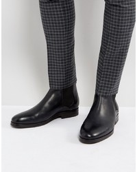 Мужские черные кожаные ботинки челси от H By Hudson