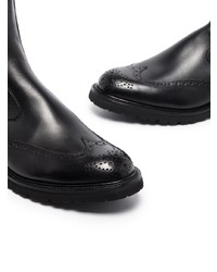 Мужские черные кожаные ботинки челси от Tricker's