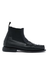 Мужские черные кожаные ботинки челси от Hereu
