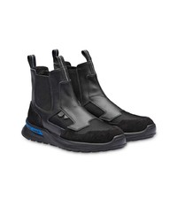 Мужские черные кожаные ботинки челси от Prada