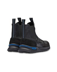 Мужские черные кожаные ботинки челси от Prada