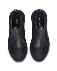 Мужские черные кожаные ботинки челси от Prada