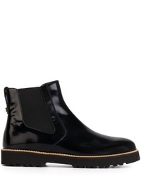 Женские черные кожаные ботинки челси от Hogan