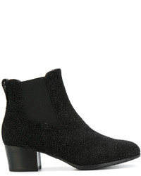 Женские черные кожаные ботинки челси от Hogan