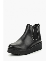 Женские черные кожаные ботинки челси от Instreet