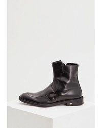 Мужские черные кожаные ботинки челси от John Galliano