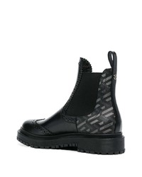 Мужские черные кожаные ботинки челси от Versace