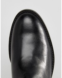 Женские черные кожаные ботинки челси от Oasis