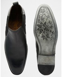 Мужские черные кожаные ботинки челси от Base London