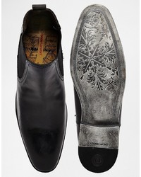 Мужские черные кожаные ботинки челси от Base London