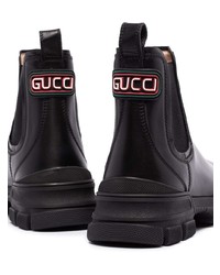 Мужские черные кожаные ботинки челси от Gucci