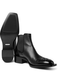 Мужские черные кожаные ботинки челси от Fendi