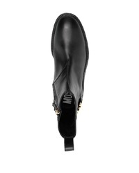 Мужские черные кожаные ботинки челси от Moschino