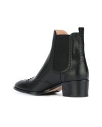 Женские черные кожаные ботинки челси от Unützer