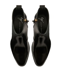Мужские черные кожаные ботинки челси от Giuseppe Zanotti