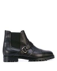 Женские черные кожаные ботинки челси от Manolo Blahnik