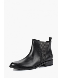 Женские черные кожаные ботинки челси от Marco Tozzi