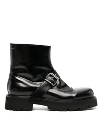 Мужские черные кожаные ботинки челси от MM6 MAISON MARGIELA