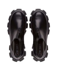 Мужские черные кожаные ботинки челси от Prada