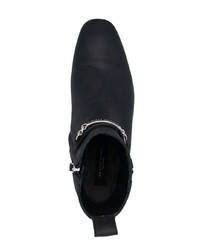 Мужские черные кожаные ботинки челси от Philipp Plein