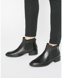 Женские черные кожаные ботинки челси от Oasis