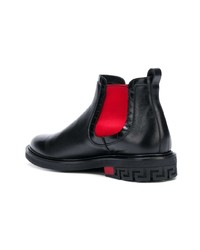 Мужские черные кожаные ботинки челси от Versace
