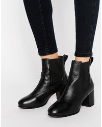 Женские черные кожаные ботинки челси от Park Lane