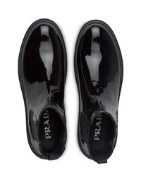 Женские черные кожаные ботинки челси от Prada